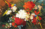 John Sindelar, Flowering Gum With Rainbow Lorikeets